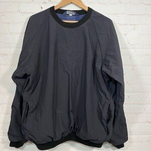 Vintage Sunderland of Scotland Nylon Windbreaker Mens XL Black Pullover